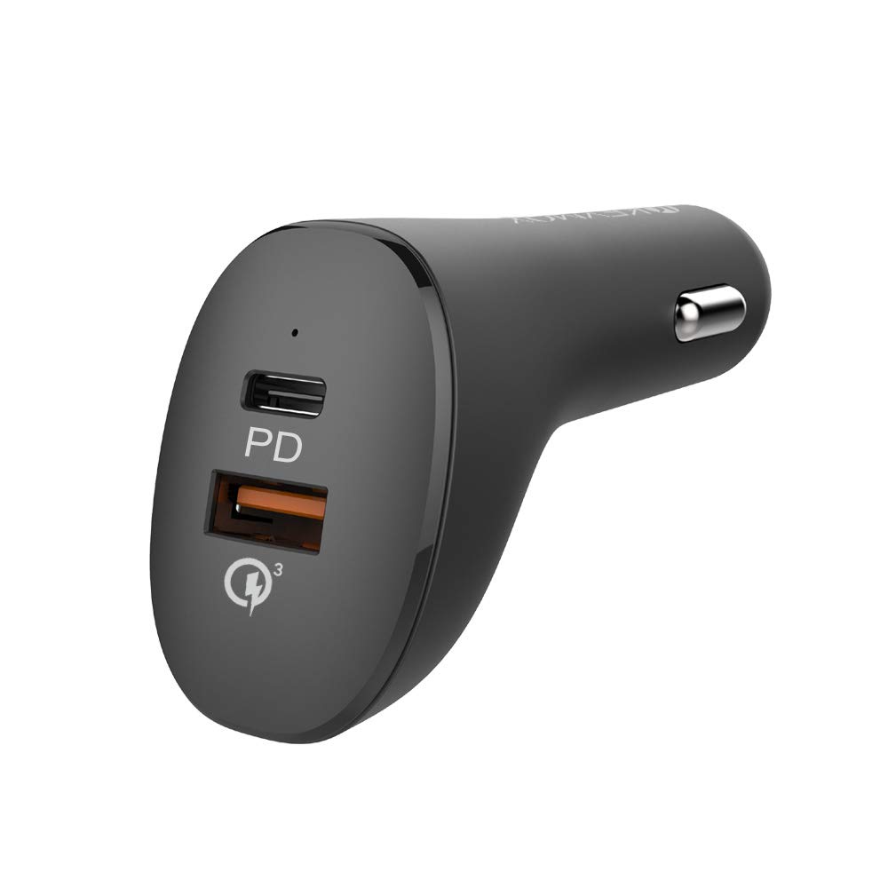36W Dual USB Car Charger with PD & QC 3.0 - Fast Charging for iPhone 12/11 Pro, Samsung S10, Nintendo Switch, Pixel & More - Perfect for Road Trips & Long Commutes
