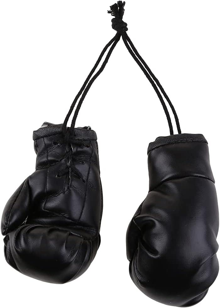 2 Pairs Mini Boxing Gloves - Hanging Boxing Bag Decorations for Car Mirror, Christmas Tree & Home Decor - Cute Boxing Toy Gifts for Sports Fans