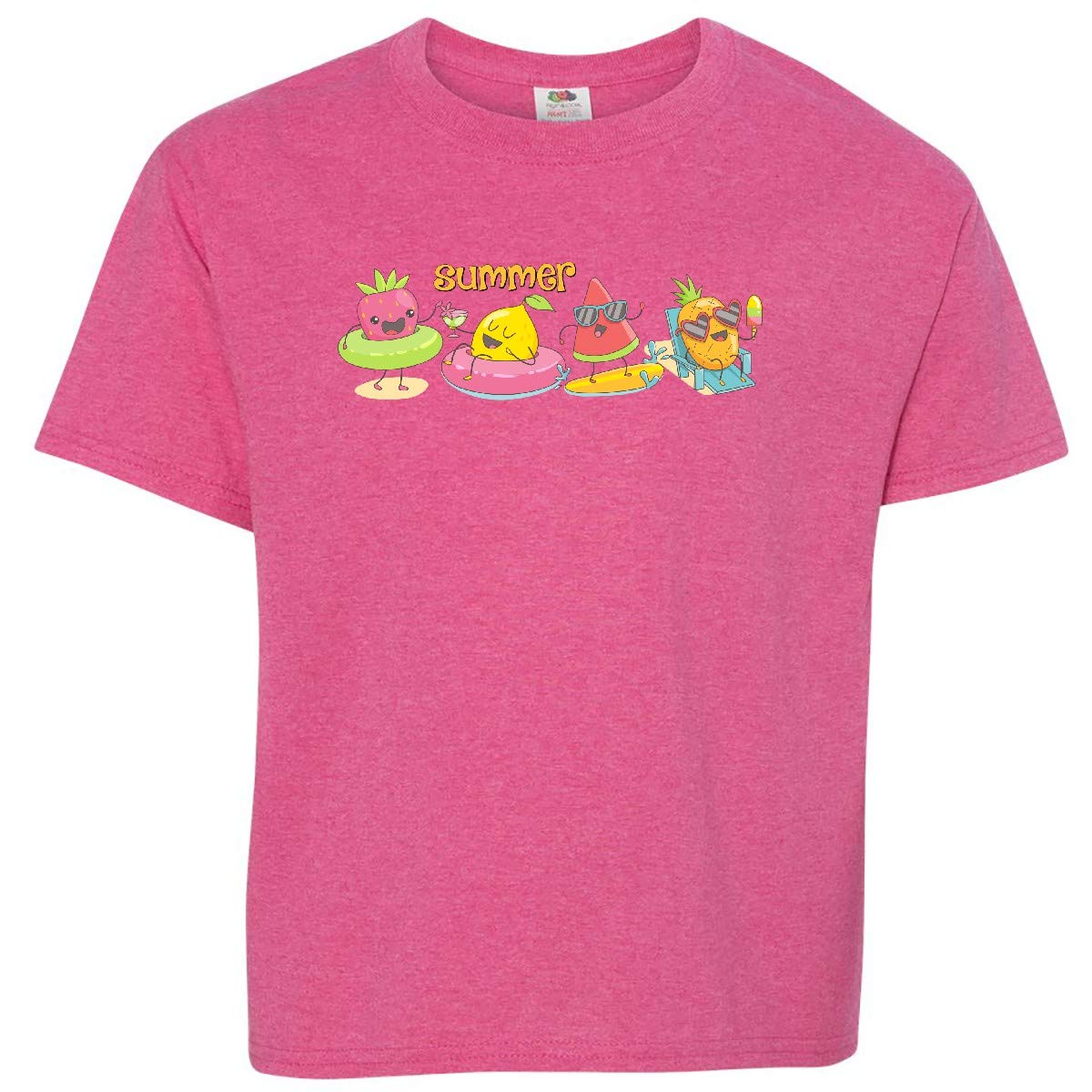 Kawaii Summer Fruit Youth T-Shirt - Cute Cartoon Graphic Tee for Girls | Perfect for Casual Wear, Beach Outfits & Summer Vacation