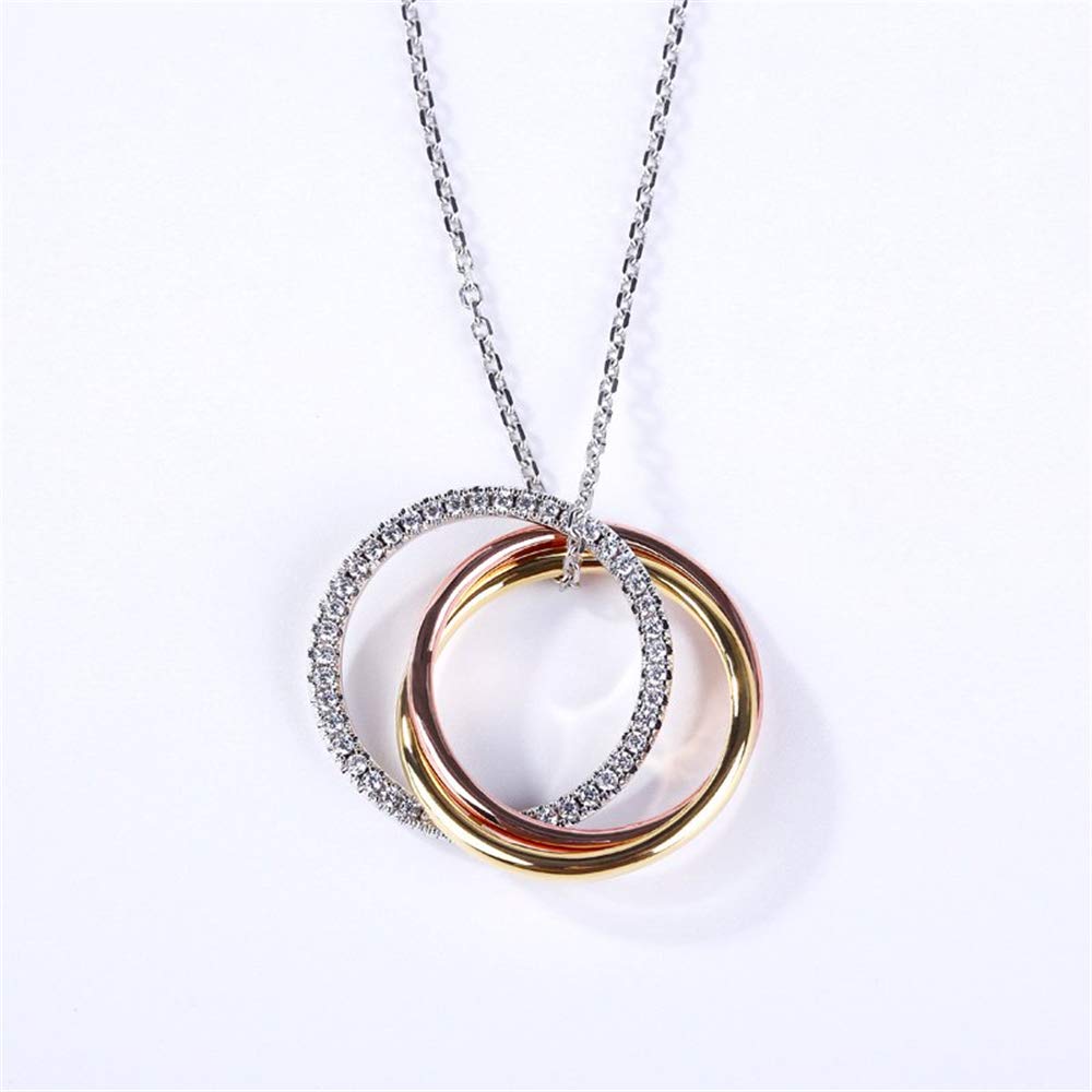 Jeulia Be Together Loops Necklace - Sterling Silver Couple Promise Necklace for Women, Romantic Anniversary & Engagement Gift with Jewelry Box (Perfect for Valentine's Day, Weddings & Special Occasions)