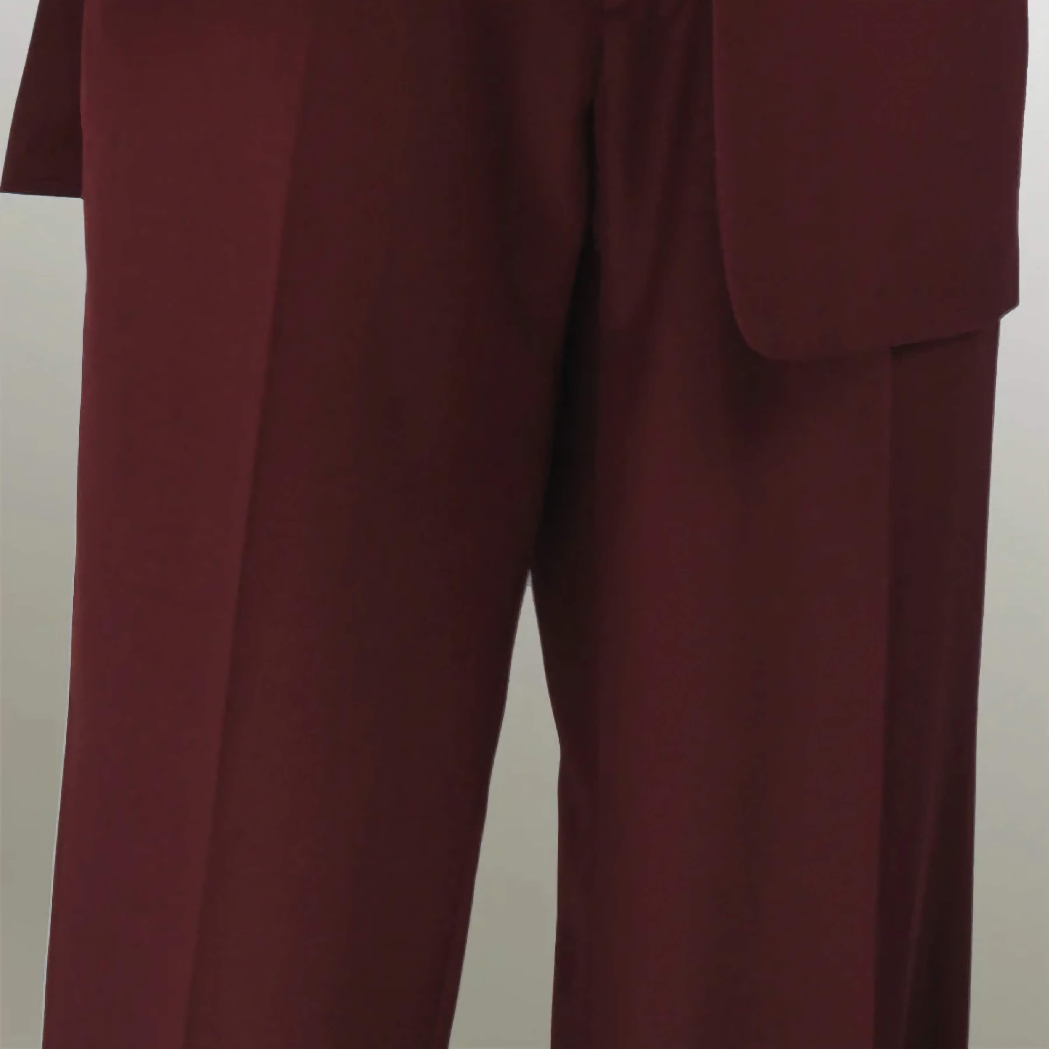 Men's Regular Fit 2-Piece Suit Set with 2-Button Textured Weave in Burgundy - Perfect for Business Meetings, Weddings & Formal Events