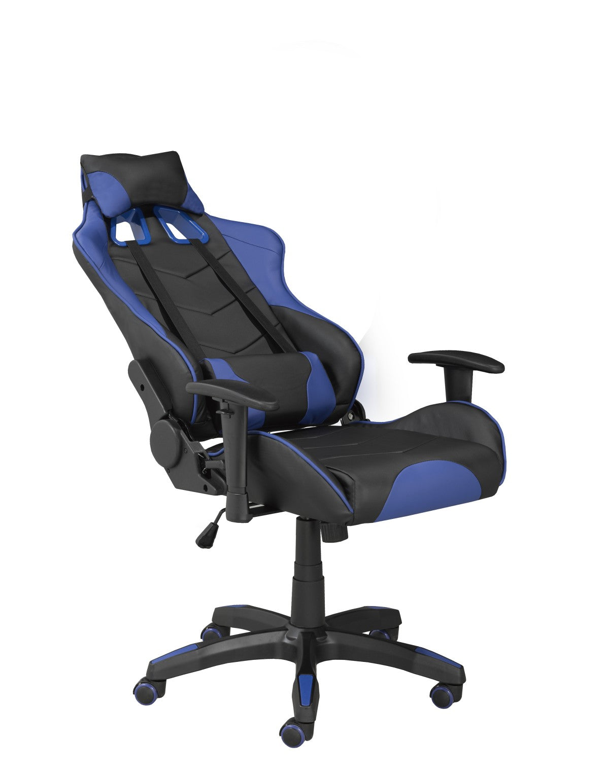 Premium Gaming Desk & Chair Set - Ergonomic Blue & Black Computer Desk with Comfortable Racing Style Chair for PC & Console Gamers - Perfect for Home Office, Streaming & Esports Setup