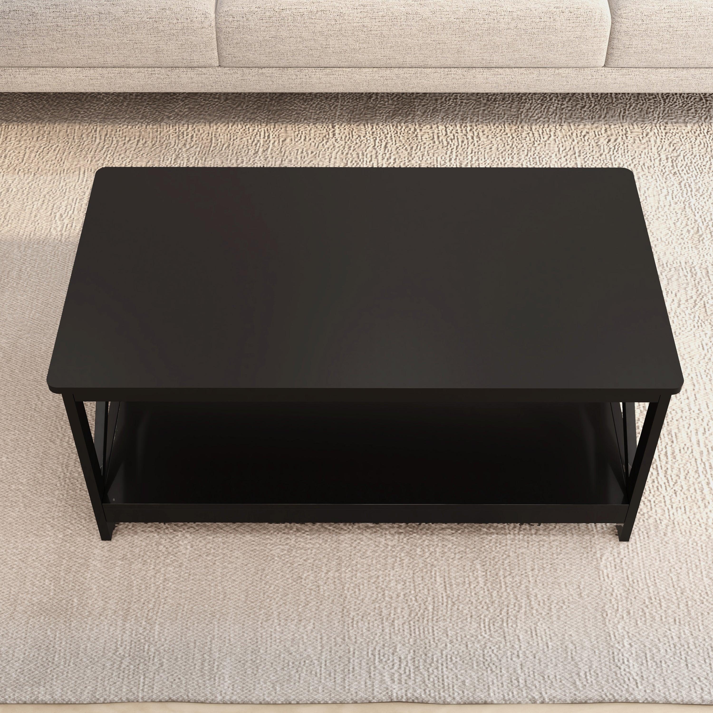 Oxford Coffee Table - Modern Black End Table for Living Room, Bedroom & Office | Stylish & Durable Home Decor
