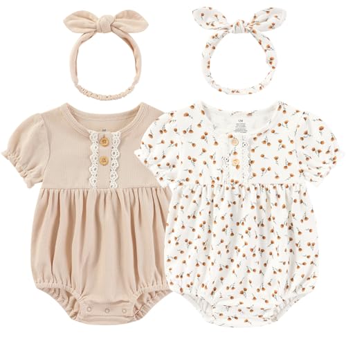 Pink/Floral Short-sleeved Bodysuit