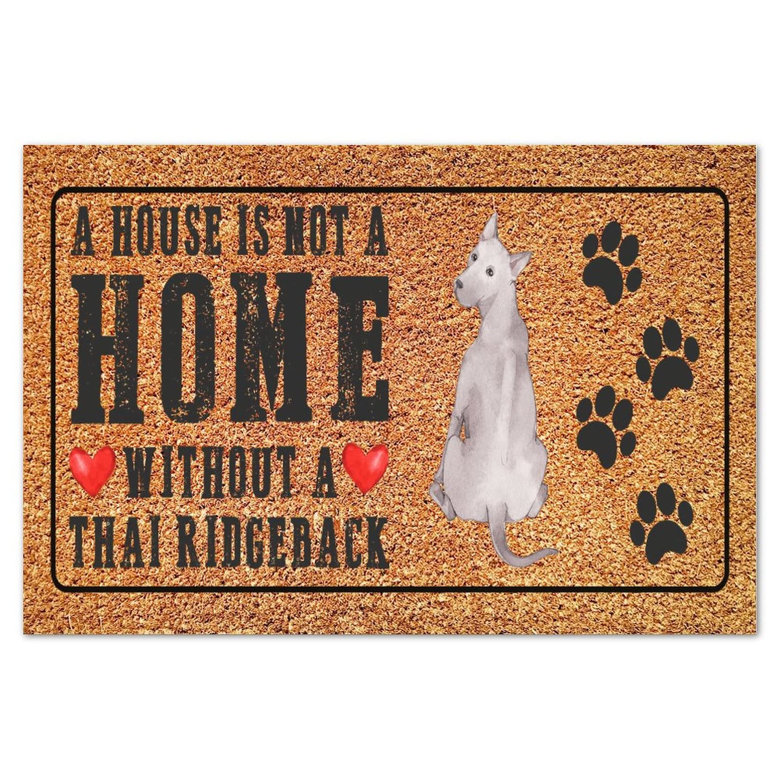 Durable Coir Door Mat for Dog Lovers - 24x36in Natural Welcome Mat for Front Door, Outdoor & New Home Use - Perfect for Thai Ridgeback Owners & Pet-Friendly Households | Great for Entryway, Patio & Mudroom Protection
