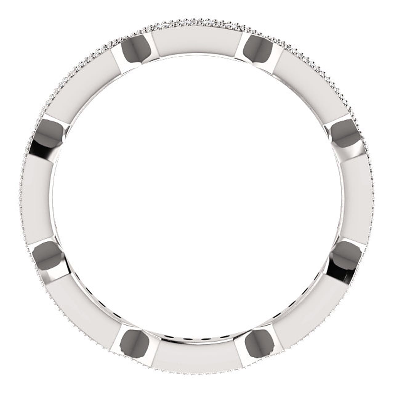 1/4 Carat Diamond Eternity Ring in 10K White Gold - Stackable Women's Wedding Band for Anniversary, Engagement & Everyday Elegance