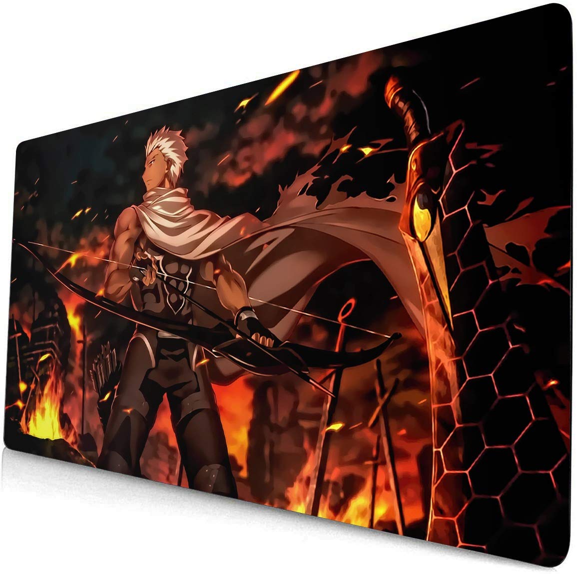 Fate Stay Night Anime Mouse Pad - Large Gaming Desk Mat for Keyboard & Mouse, Saber Alter Fate Grand Order Design - Perfect for PC, Laptop & Office Work (75cm)