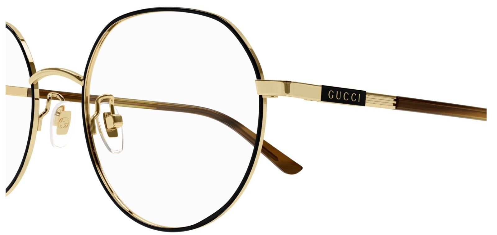 Gucci GG1349O 003 Gold Round Men's Eyeglasses - Classic Luxury Sunglasses for Men, UV Protection, Fashionable Eyewear for Daily Wear & Outdoor Activities