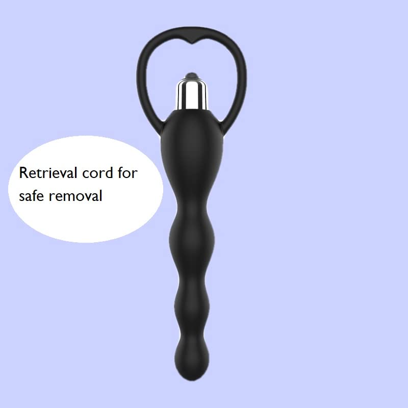Premium Vibrating Anal Beads Set - Rechargeable Silicone Anal Vibrator with Remote Control for Couples Play & Solo Stimulation - Perfect for BDSM, Foreplay & Enhanced Pleasure