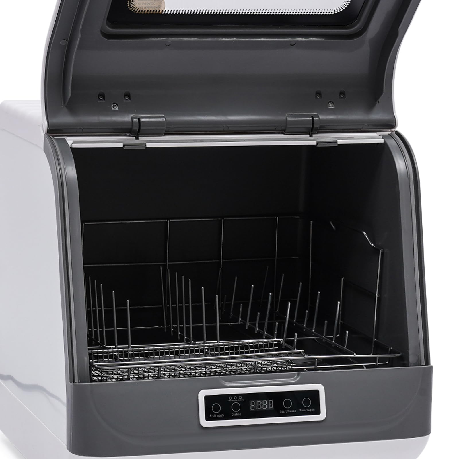 Portable Countertop Dishwasher 1200W 110V - Compact Mini Dishwasher with 3 Wash Programs, Air Dry & Microcomputer Control - Large Capacity for House, Apartment, Dorm - Perfect for Small Kitchens, RVs & Tiny Homes