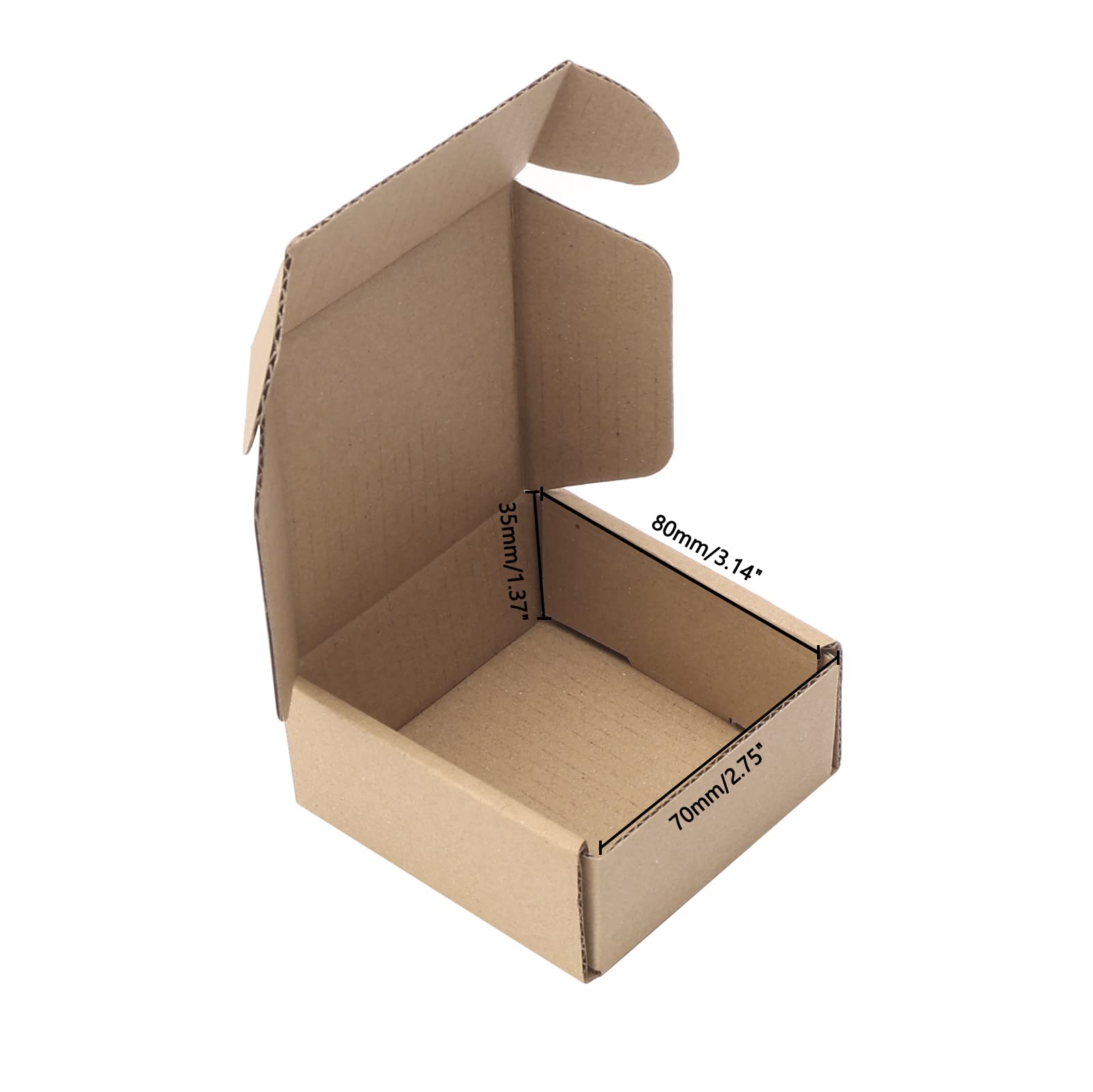 Mini Pizza Boxes 20pcs - 3.35x3.35x1.57in Kraft Brown Storage Boxes for Candy, Cookies & Treats - Perfect for Parties & Gifts