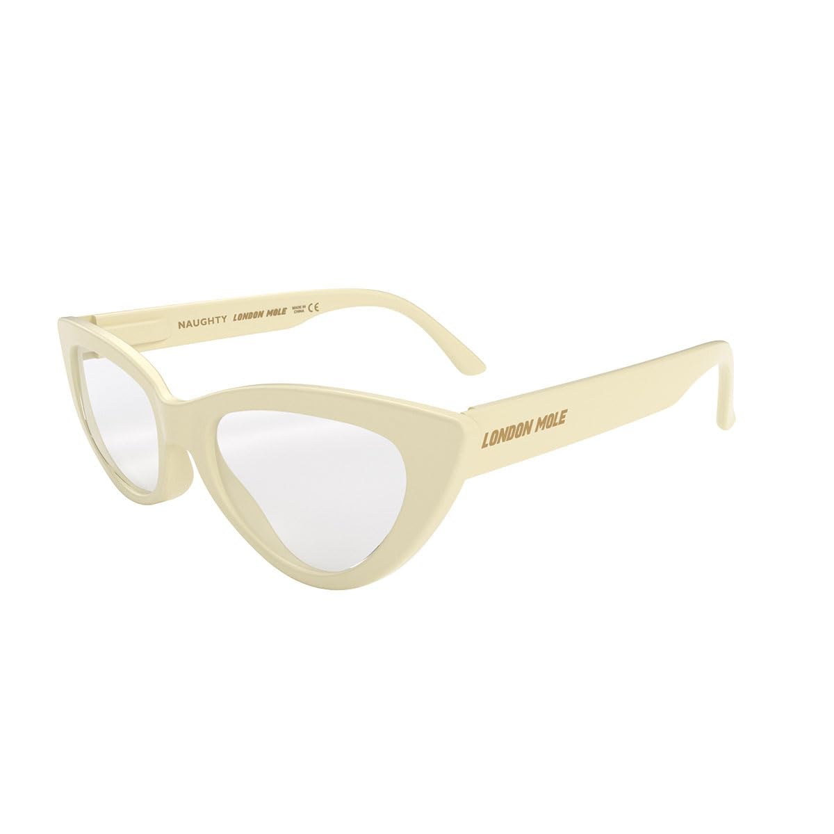 London Mole Cat Eye Reading Glasses for Women - Stylish Designer Readers with Fun Naughty Print - Perfect for Reading, Office, and Fashion Accessories