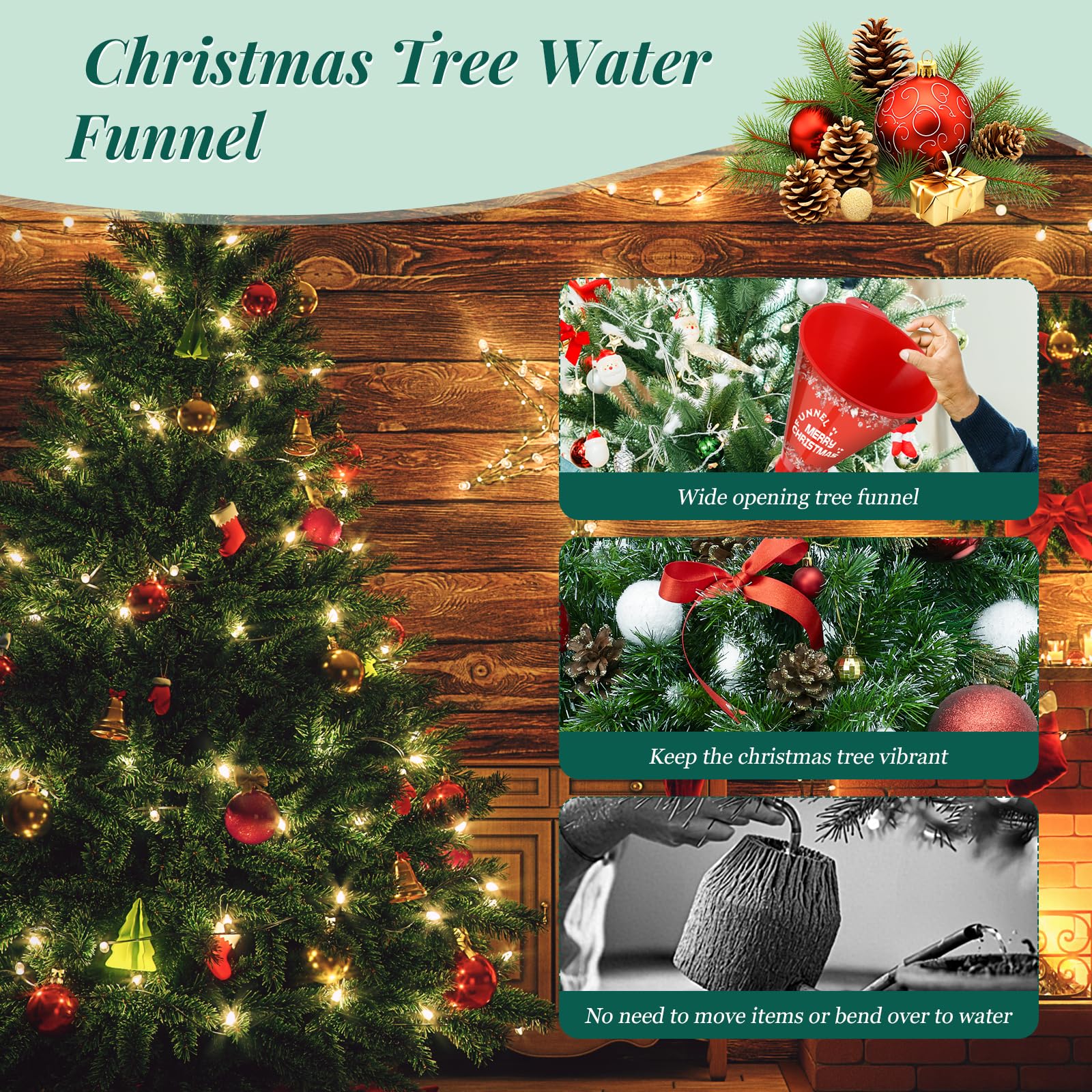 **39 Inch Christmas Tree Watering Funnel - Reusable Tree Watering Tool for Easy Holiday Decor Care | Perfect for Live Christmas Trees, Home & Party Decorations**