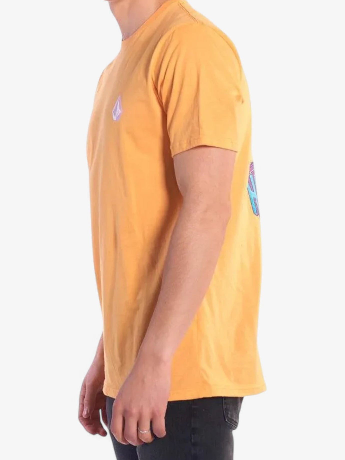 Volcom Hopes Basic Yellow Print T-Shirt for Men - Comfortable Cotton Tee for Casual Wear, Street Style & Everyday Outfits