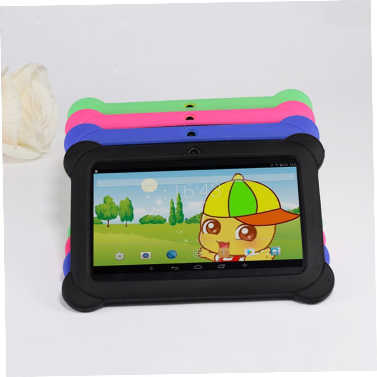 Homoyoyo Q88 Kids Tablet - 7 Inch WiFi Android Learning Pad with Parental Control, Educational Apps & Cartoon Design - Perfect for Home, Travel & School Use