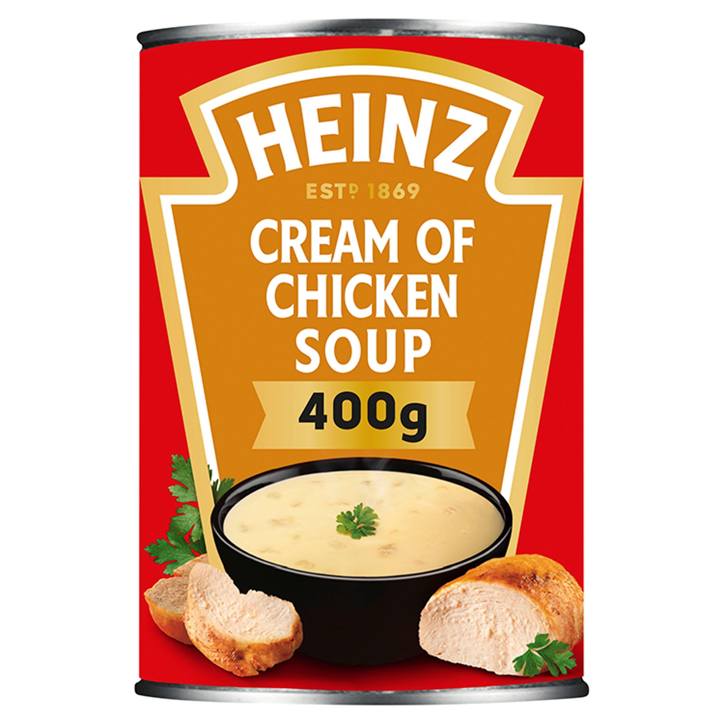Heinz Cream of Chicken Soup 400g - Rich & Creamy Condensed Soup for Cooking, Casseroles & Quick Meals - Perfect for Recipes, Camping & Emergency Food Storage