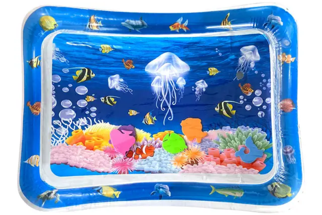 AquaAdventure Waterproof Baby Tummy Time Mat - Soft Play Mat for Infants & Newborns - Sensory Development Activity Gym for Crawling & Learning - Perfect for Nursery, Daycare & Home Playtime