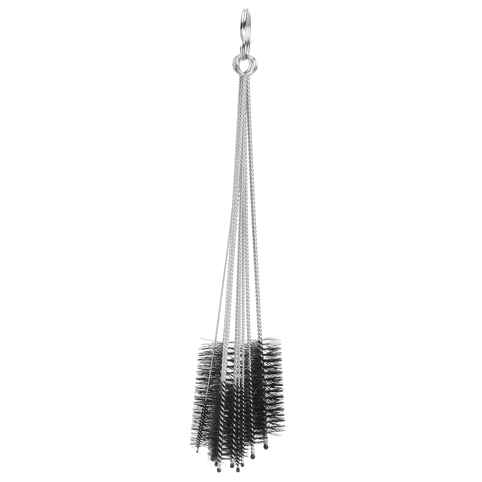 Omabeta 10-Piece Stainless Steel & Nylon Coffee Machine Cleaning Brush Set - Multi-Purpose Bottle, Keyboard, Straw Cleaner for Home & Office Use