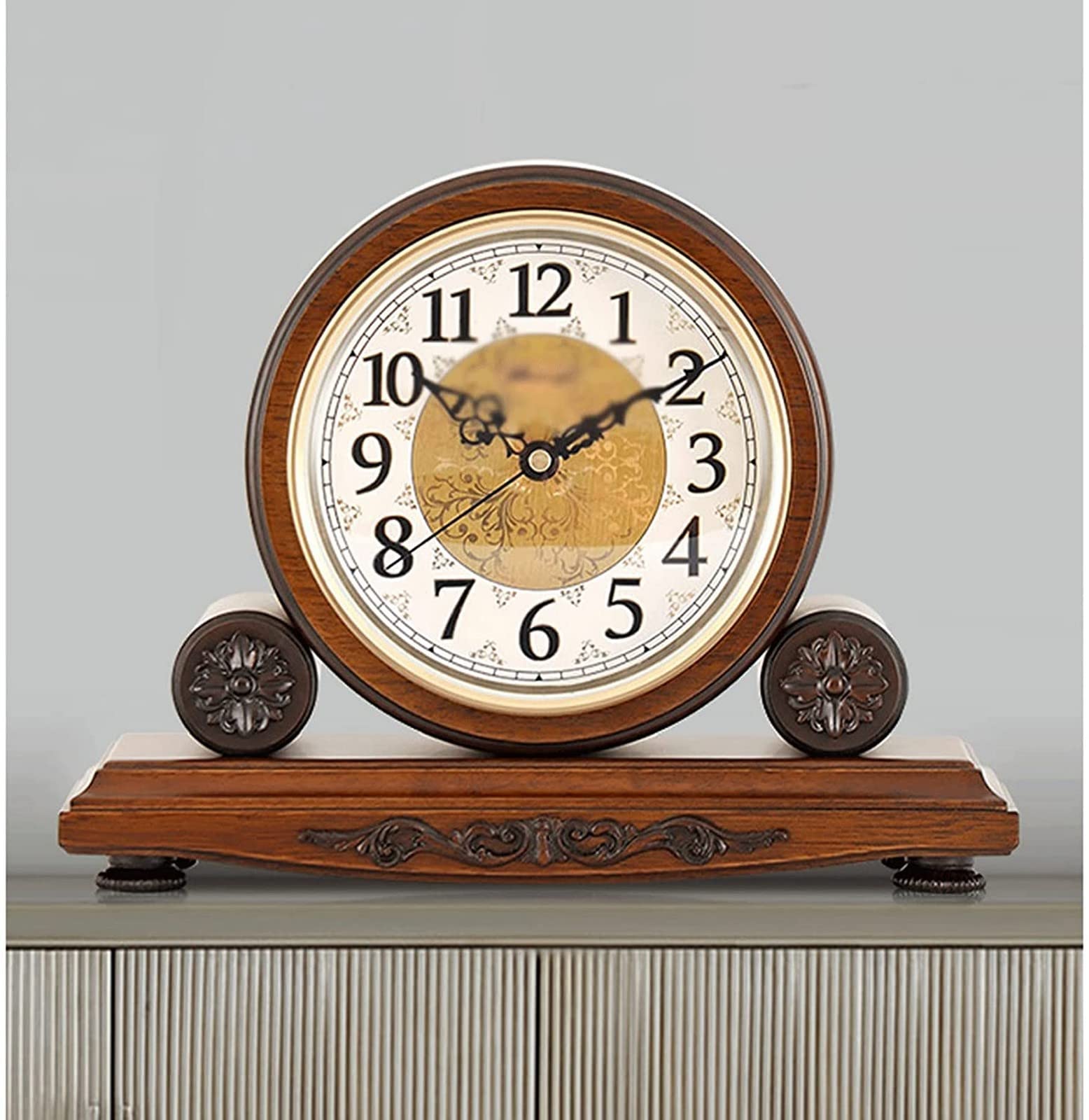 **Classic Silent Non-Ticking Desk Alarm Clock with Backlight - Battery Operated HD Glass Table Clock for Bedroom, Living Room, Kitchen & Office - Perfect for Nightstands, Shelves & Home Decor**