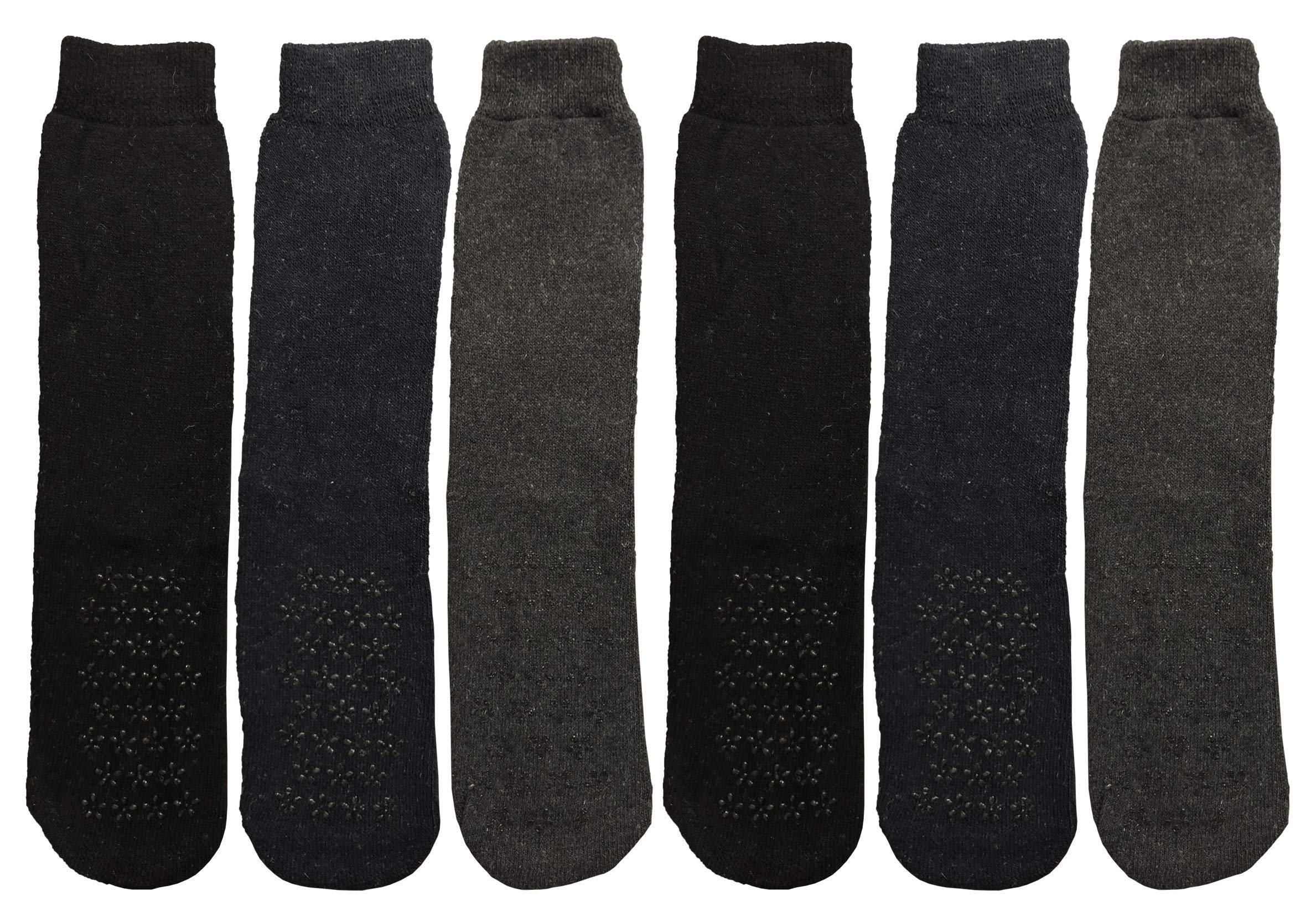 60 Pairs Bulk Wholesale Unisex Cotton Crew & Ankle Socks - Non-Slip Gripper Bottom Thermal Socks for Men & Women | Perfect for Sports, Gym, Running & Everyday Wear