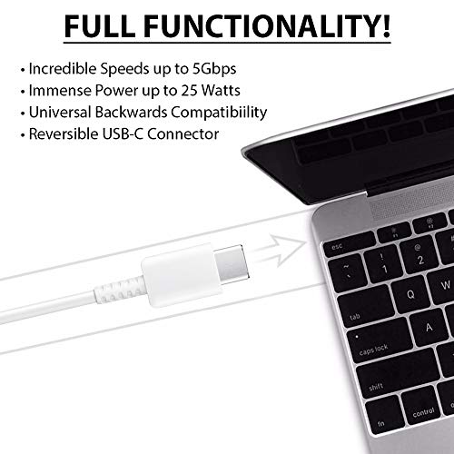 Authentic 8-Inch USB Type-C Cable for GoPro MAX 360 - Fast Charging & High-Speed Data Transfer - Compatible with Smartphones, Tablets & Cameras (White)