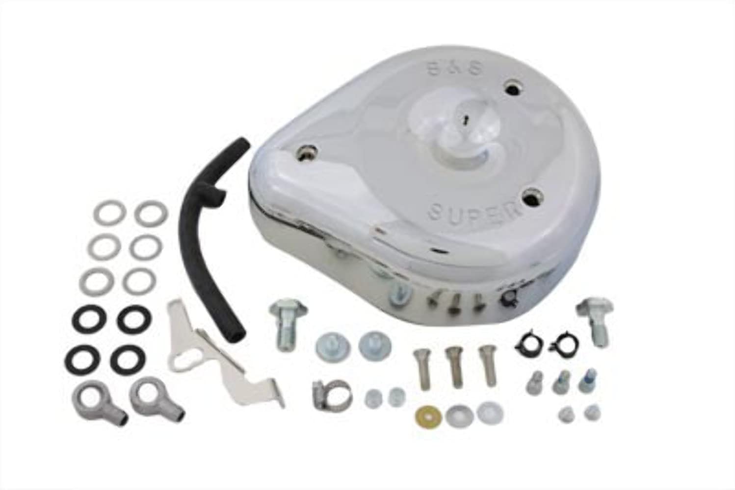S&S V-Twin 34-1015 Chrome Air Cleaner Assembly for Harley Davidson Motorcycles - High Performance Air Intake System for Improved Engine Power & Style