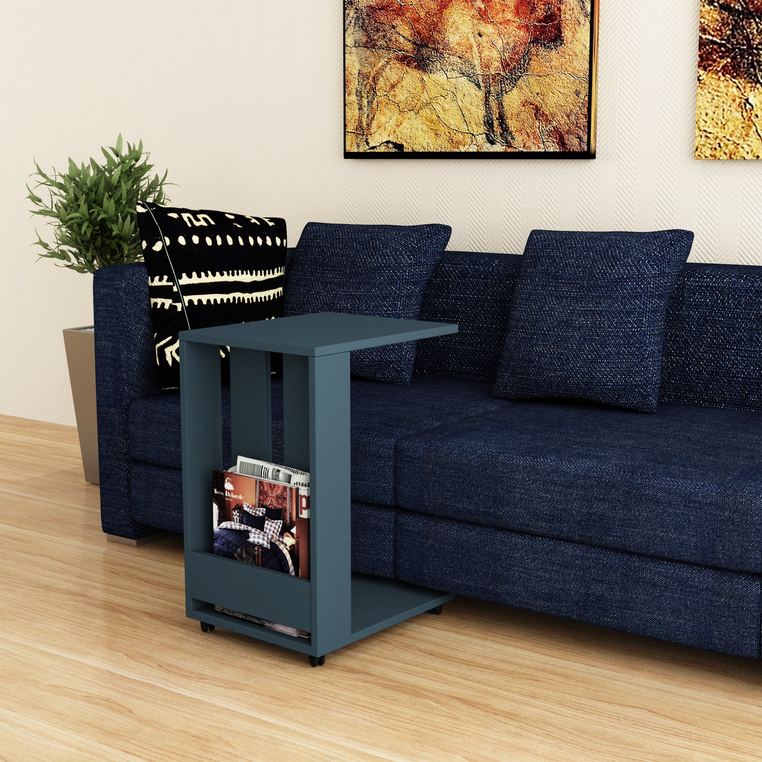 Modern Nagle Side Table - Small End Table with Storage Shelf for Living Room, Bedroom, or Office - Perfect Nightstand, Sofa Table, or Accent Table