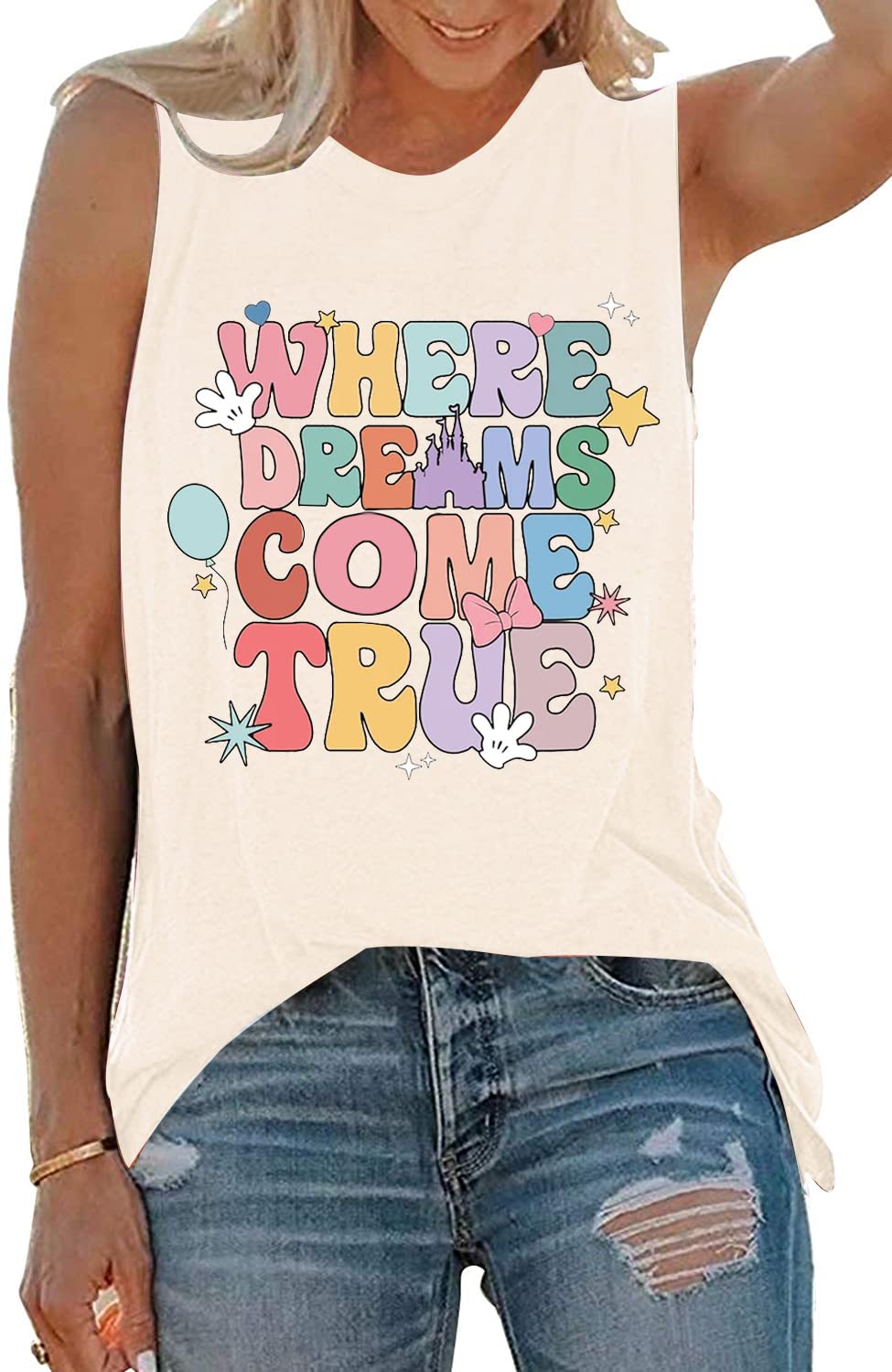 Women's Hakuna Matata Graphic Tank Top - Funny Inspirational Letter Printed Casual Tee for Summer, Gym, Beach & Everyday Wear