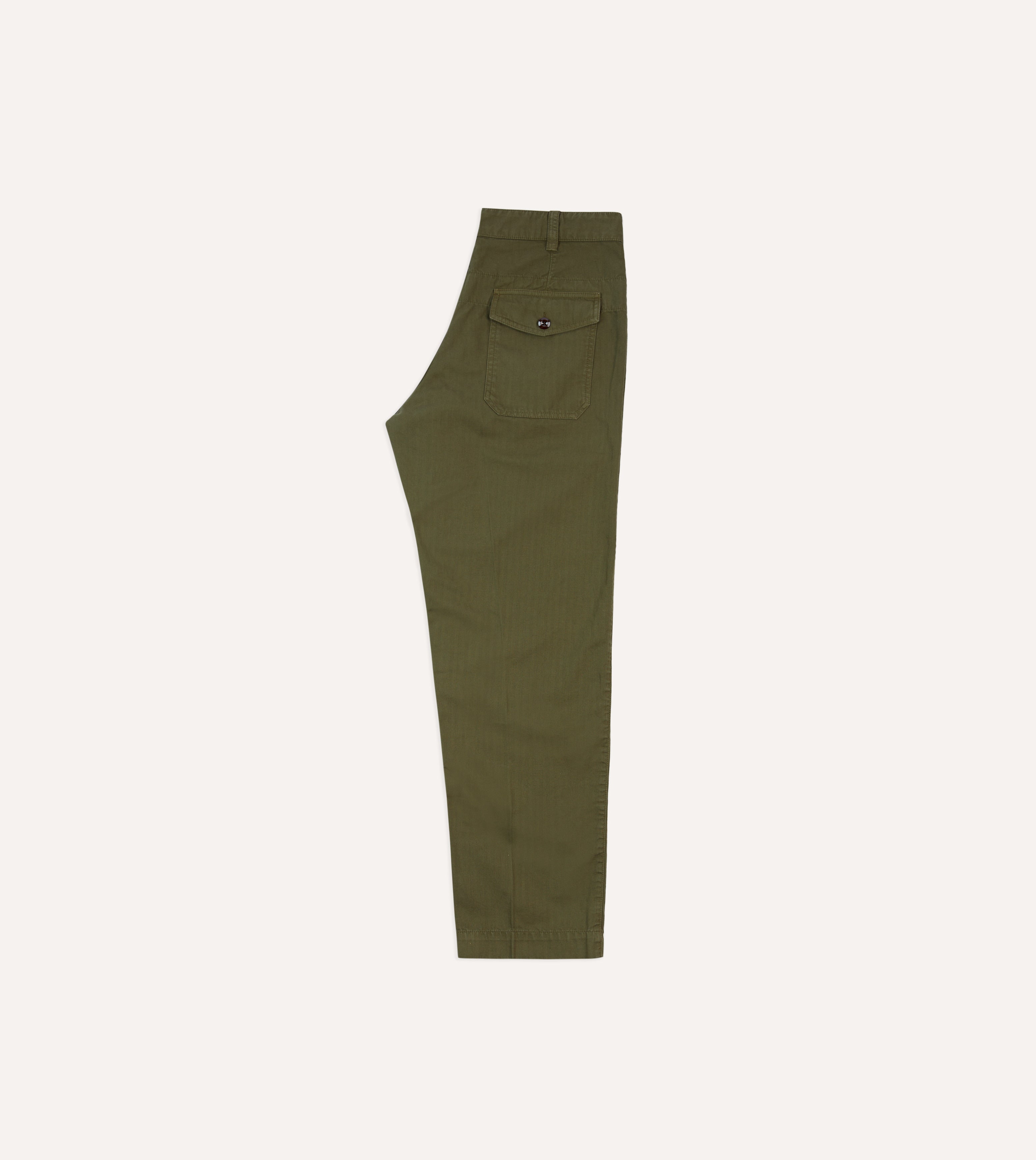 Premium Olive Cotton Linen Herringbone Fatigue Pants for Men & Women - Comfortable Casual Workwear for Outdoor, Travel & Everyday Wear