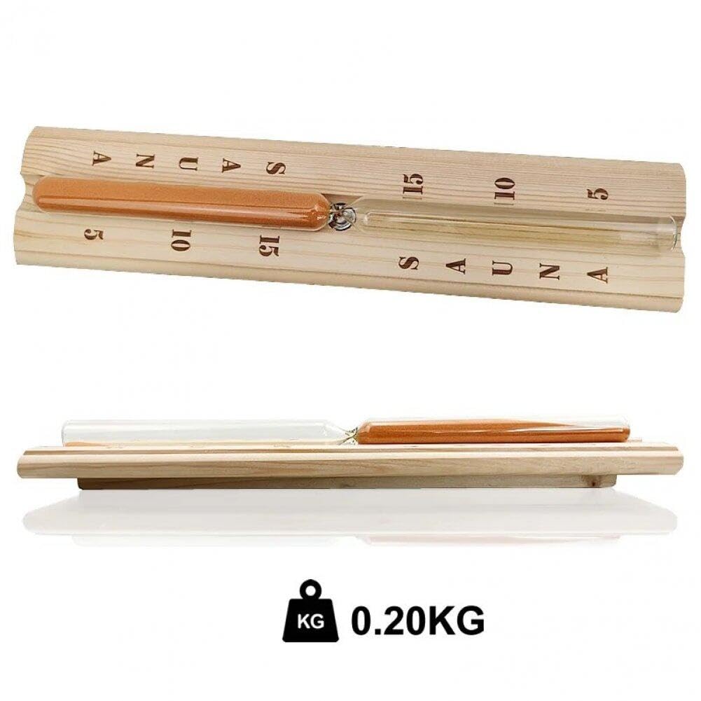 15-Minute Heat-Resistant Sand Timer for Sauna - Rotating Wooden Hourglass with Accurate Time Measurement - Perfect for Sauna, Yoga, Meditation & Relaxation Sessions