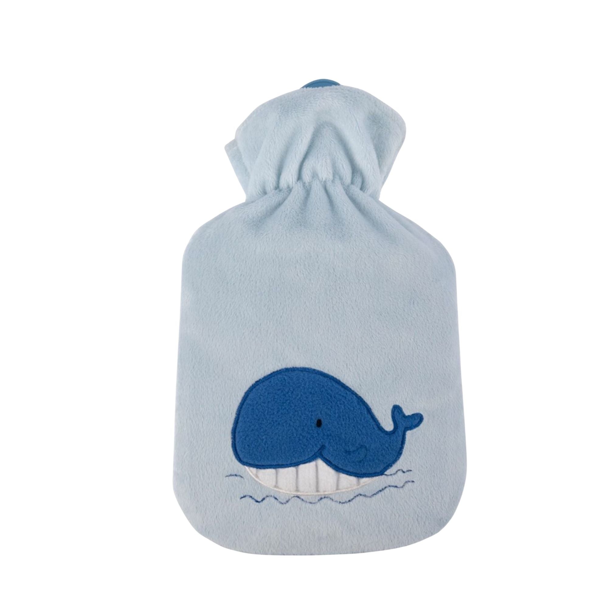 0.8 Liter Sanger Hot Water Bottle with Adorable Whale Cover - Perfect for Warmth, Pain Relief & Cozy Nights at Home or Travel