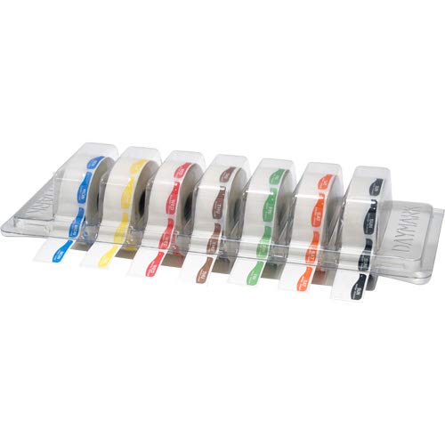 DayMark Safety Systems DissolveMark I132161 Weekly Label Dispenser with Monday-Sunday 7/8Inch x 13/16Inch Rectangle Labels - Perfect for Food Safety, Kitchen Organization & Day-of-Week Labeling in Restaurants