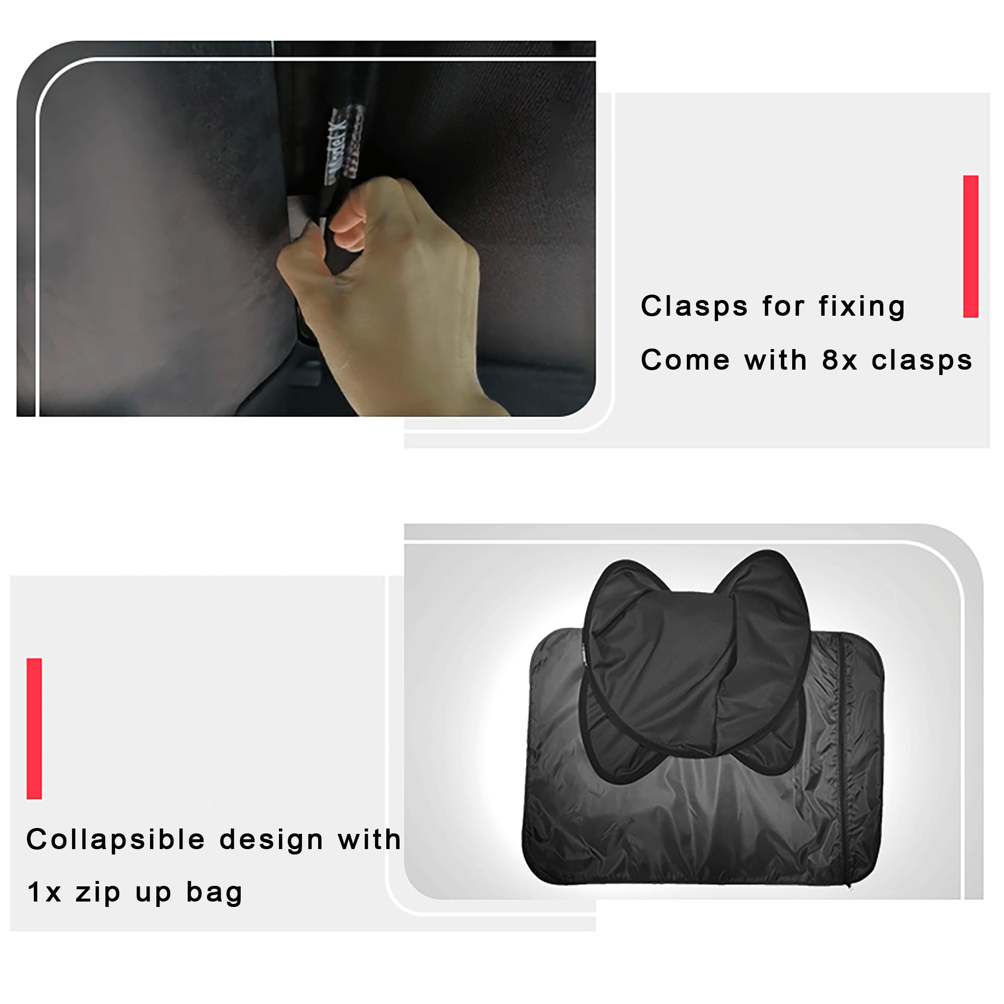 Tesla Model X Sunshade Roof Cover for Pre-Refresh & Newer Models (2016-2025) - UV Protection & Heat Reduction for Summer Driving & Parking