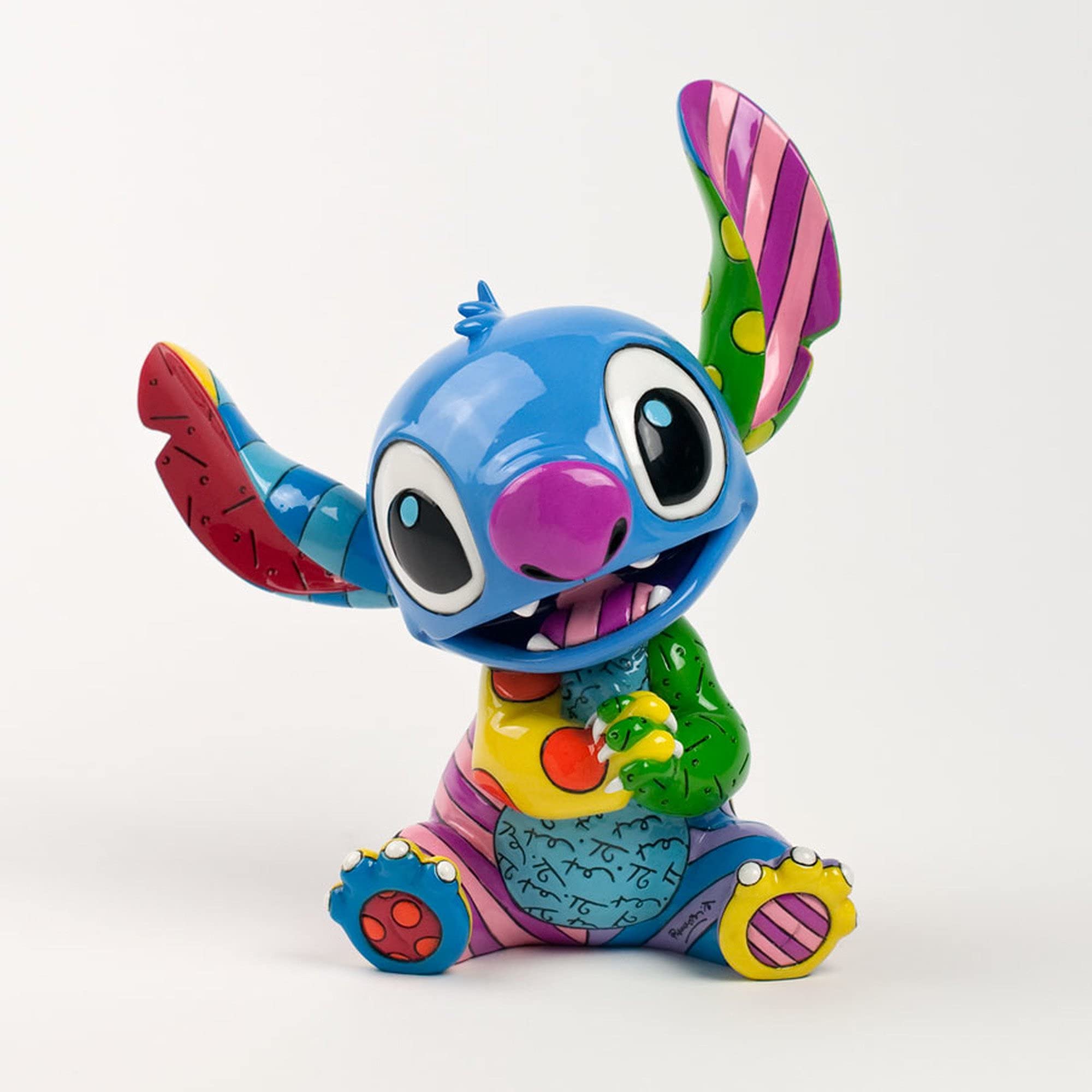 Romero Britto Disney Lilo & Stitch Pop Art Collectible Figurine - Vibrant Home Decor, Disney Fan Gift, Office Display (4030816) | Perfect for Disney Collections, Birthday Presents & Pop Art Enthusiasts
