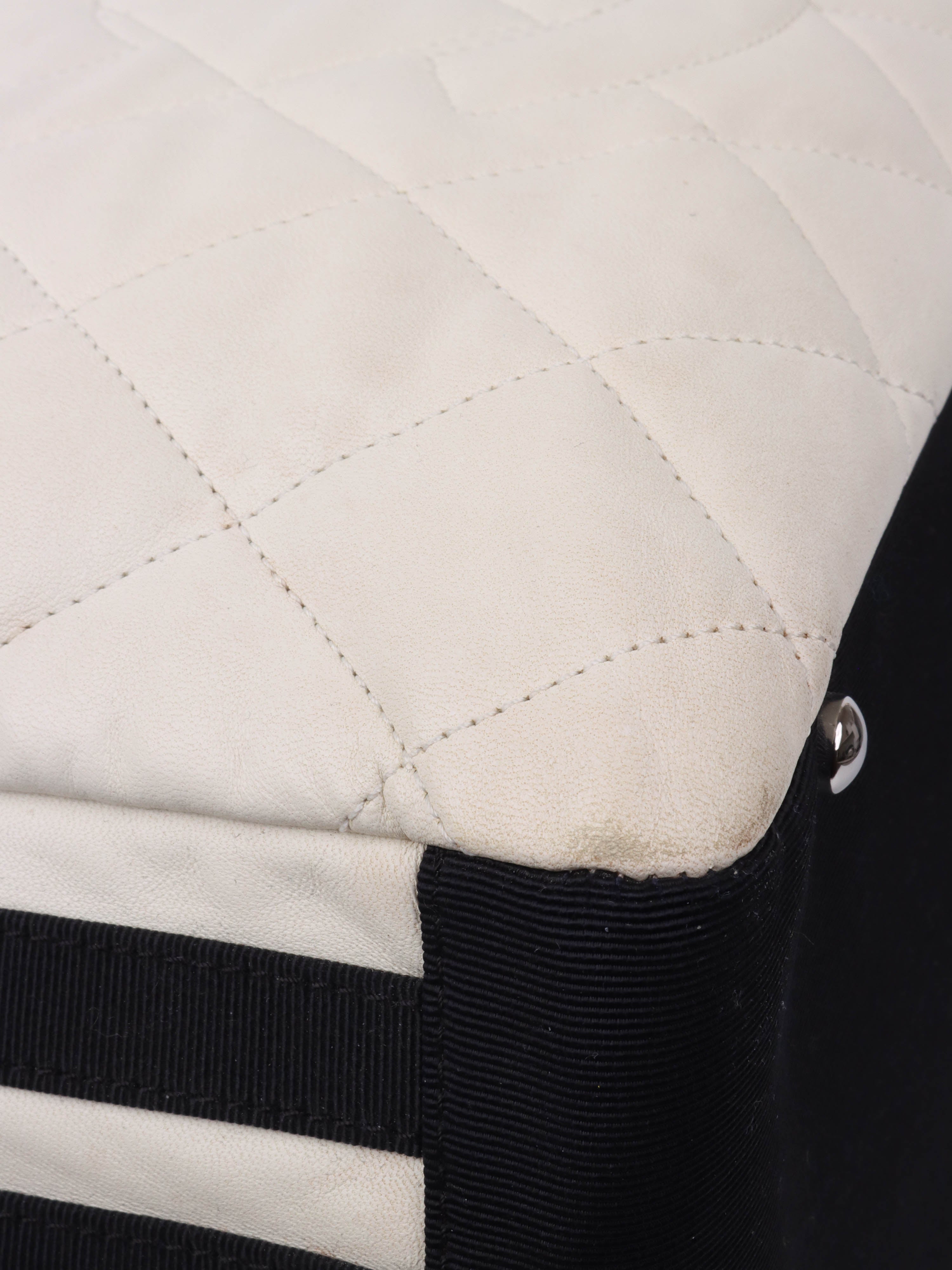 Chanel White Leather Bowling Bag for Women | Luxury Designer Handbag | Perfect for Everyday Use, Travel & Shopping