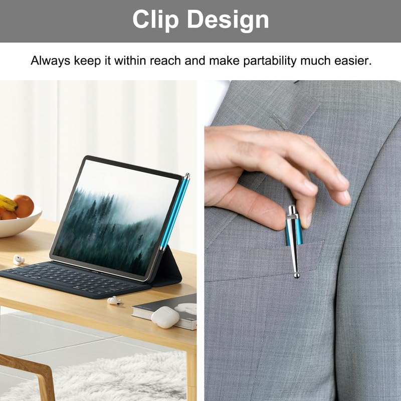 10 Pack Universal Capacitive Stylus Pens for iPad, Samsung Galaxy & Smartphones - Multi-Color Touch Screen Stylus for Drawing, Note-Taking & Digital Signatures (Works with Tablets & iPad Pro/Air/Mini)