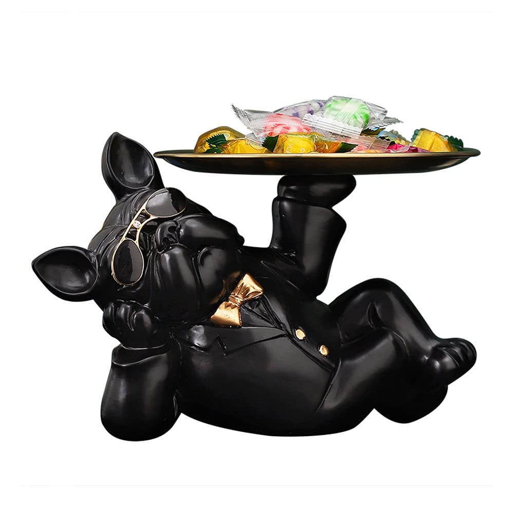 Nordic Decorative Tray for Coffee Table - Black Luxury Key Tray for Entryway, Candy & Fruit Snack Plate, Home Decor Organizer for Remote Controls | Perfect for Living Room, Bedroom & Entryway Organization