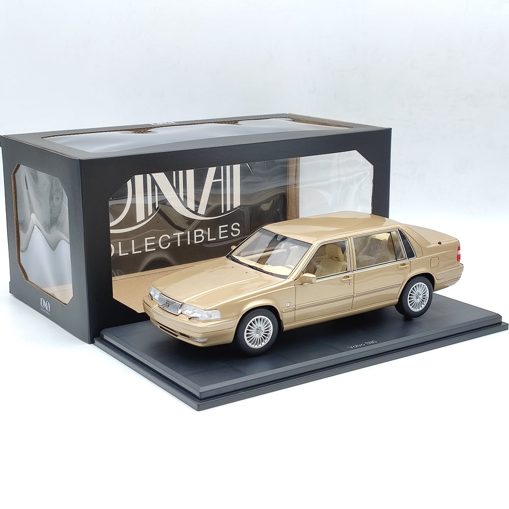 1/18 Scale Volvo S90 Royal Level 3 1998 Gold Resin Model Car - Collectible Toy Car for Adults, Diecast Vehicle Display, Gift for Car Enthusiasts | Perfect for Home Decor, Office Display, and Collector Showcase