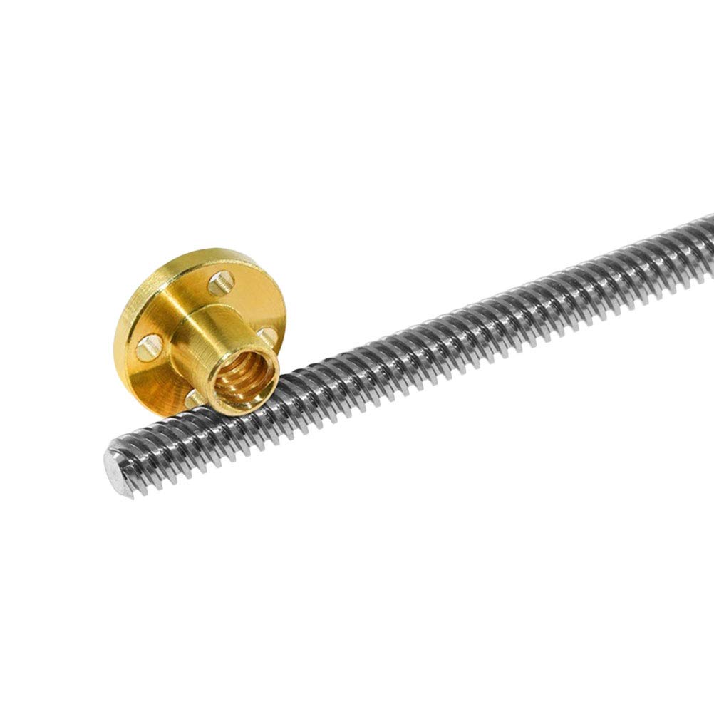 High Precision T-Shaped 3D Printer Lead Screw 300mm with Nut - Stainless Steel Threaded Rod for Stepper Motor | Perfect for DIY 3D Printing, CNC Machines & Robotics Projects
