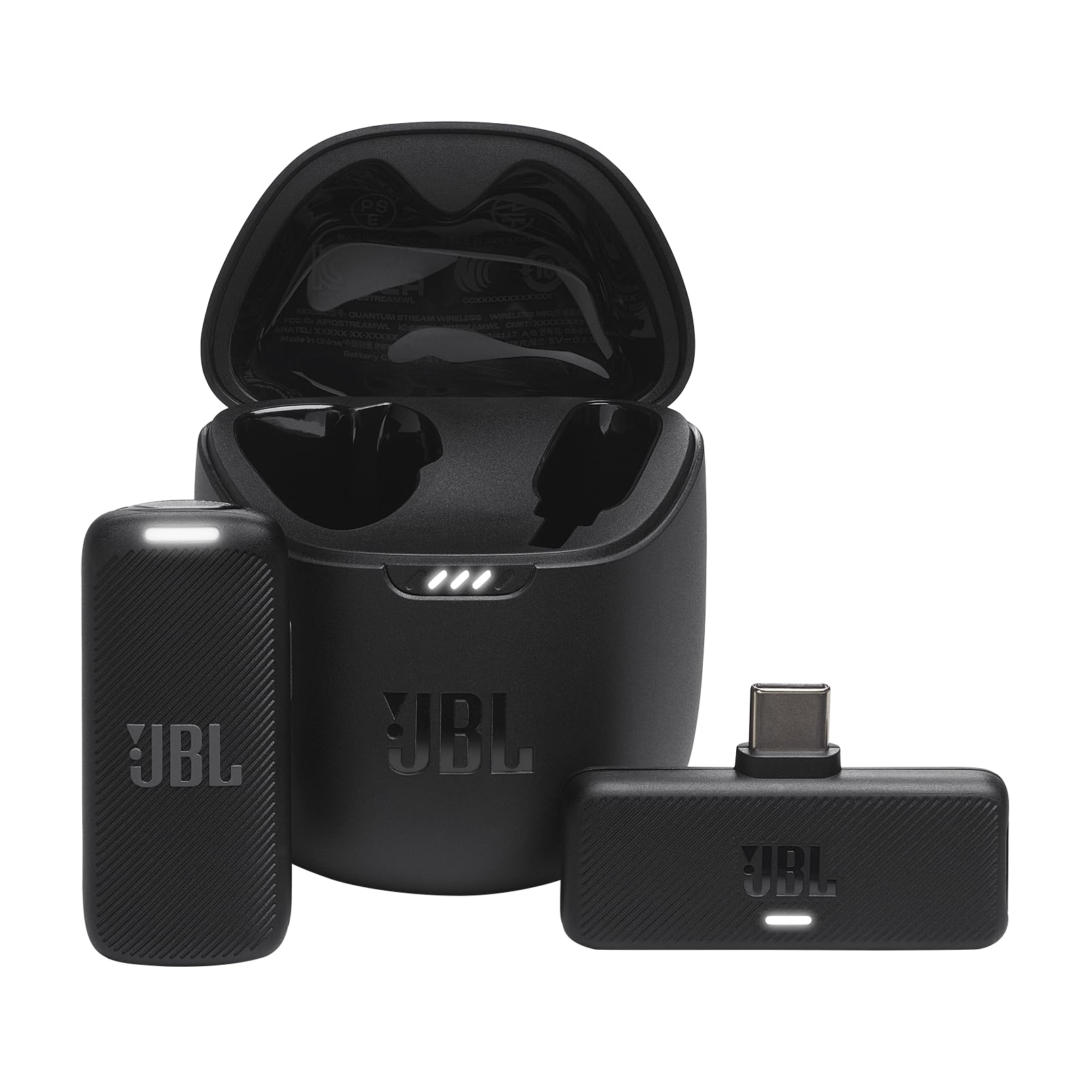 JBL Quantum Stream Wireless USB-C Microphone - Wearable Wireless Mic for Crystal Clear Voice Recording, 24-Hour Battery with Fast Charging, Noise-Reducing Windscreen Included | Perfect for Podcasting, Gaming, Streaming & Video Calls