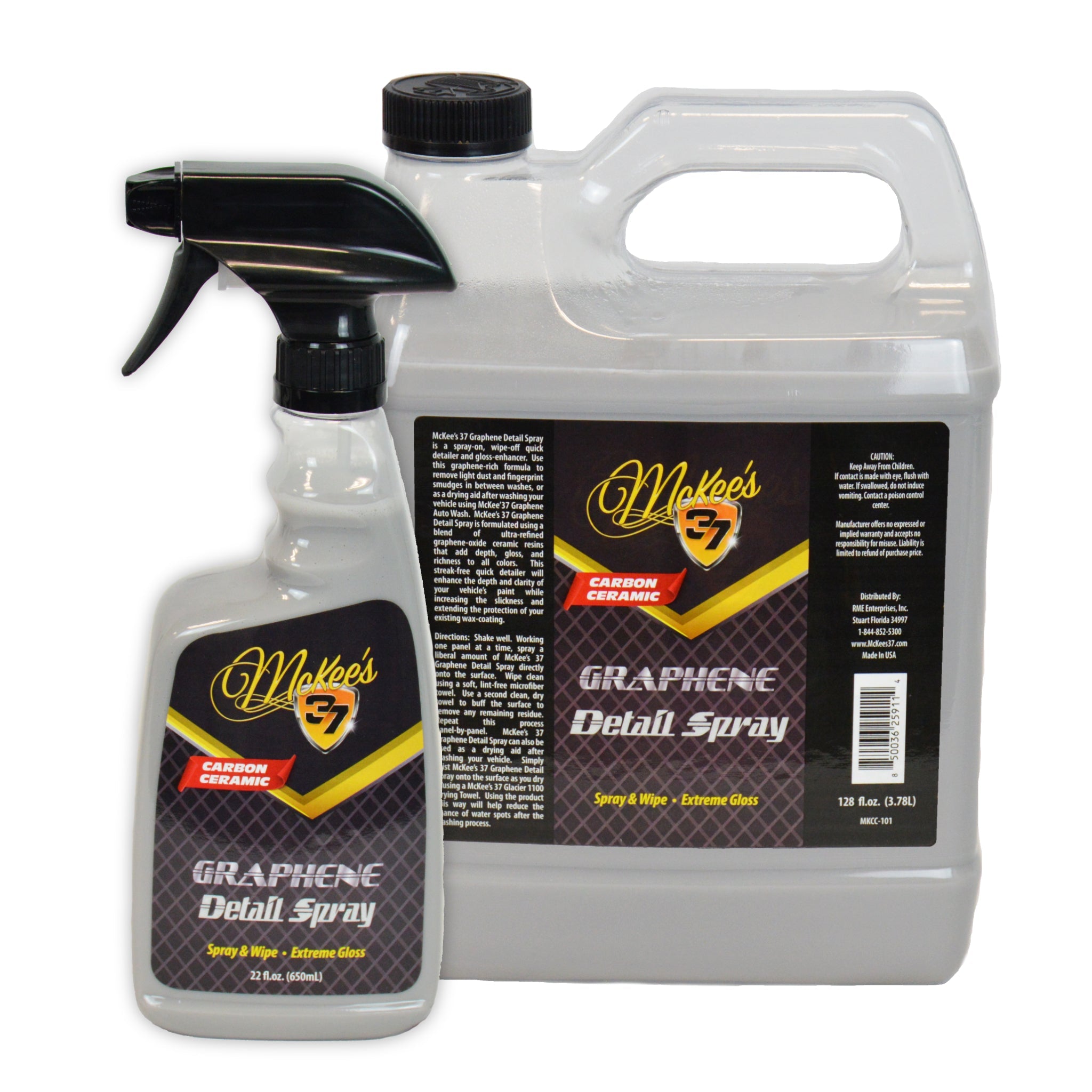 McKee's 37 Graphene Detail Spray - Premium Car Detailing Spray for Ultimate Shine & Protection | Perfect for Cars, Trucks & Motorcycles