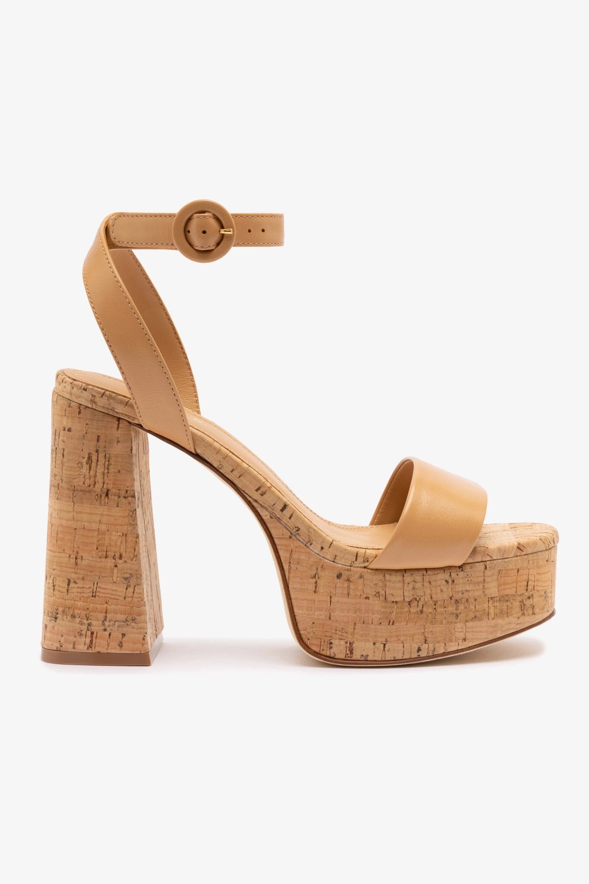 Tan Leather & Natural Cork Dolly Sandal - Comfortable Women's Wedge Sandals for Summer Beach, Vacation & Casual Outfits