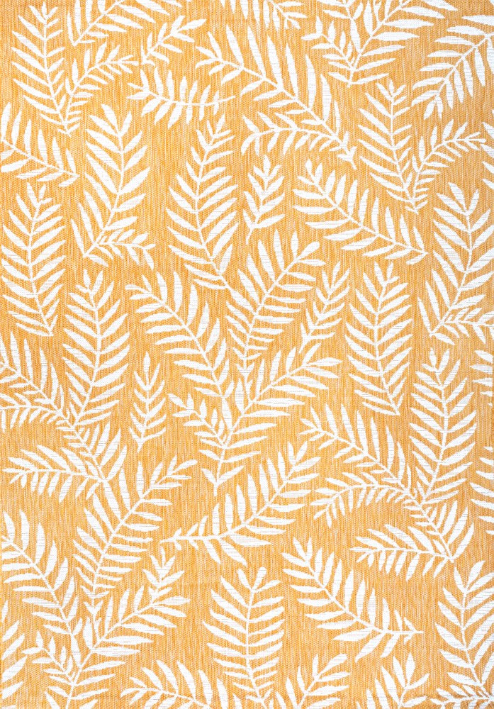 Nevis Palm Frond Indoor Outdoor Area Rug - Natural Fiber Floor Mat for Living Room, Bedroom, Patio & Beach House Decor