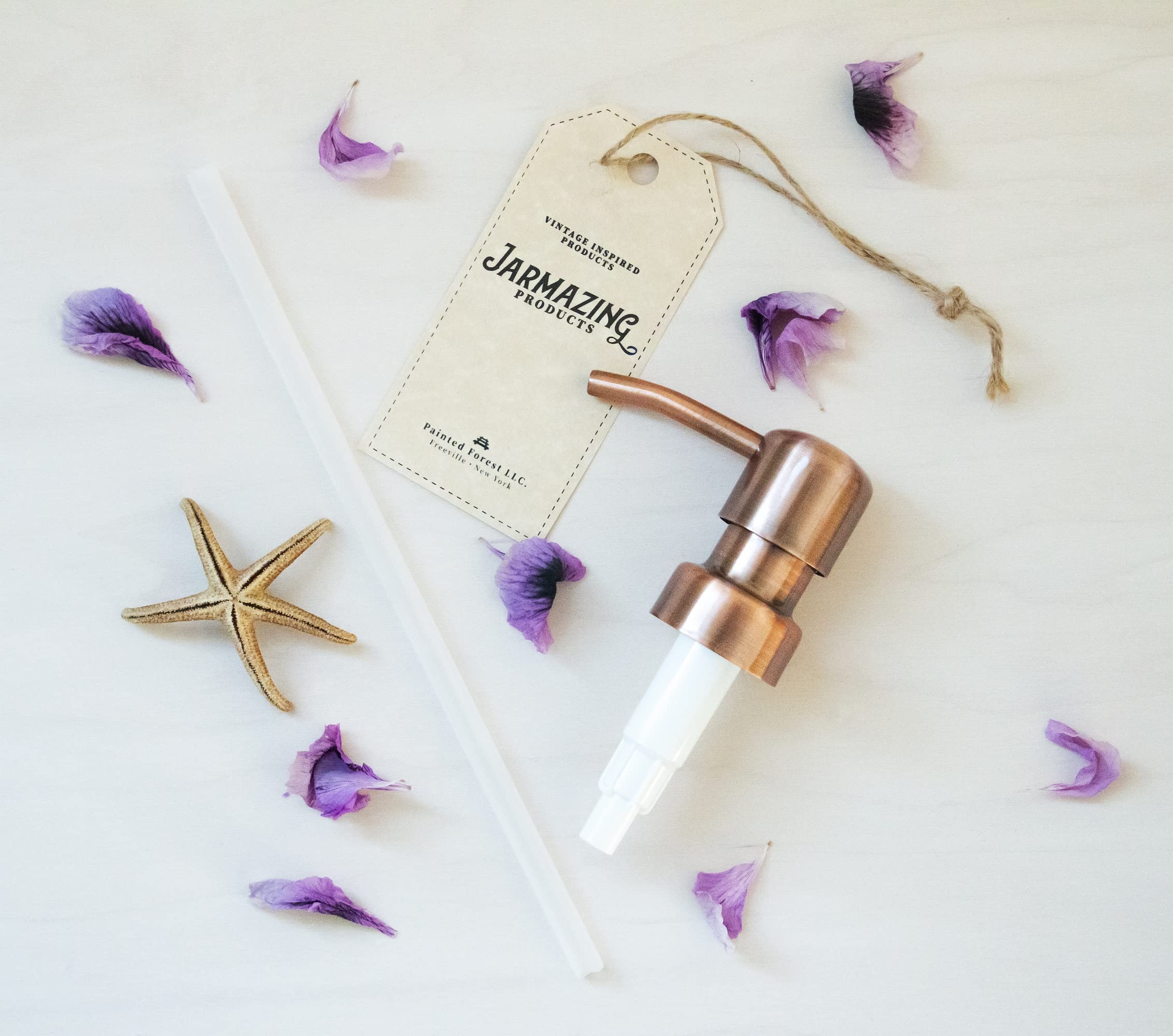 Premium Copper Soap & Lotion Dispenser Pump - Elegant Bird Head Design - 1 Pack - Perfect for Bathroom, Kitchen & Luxury Home Decor