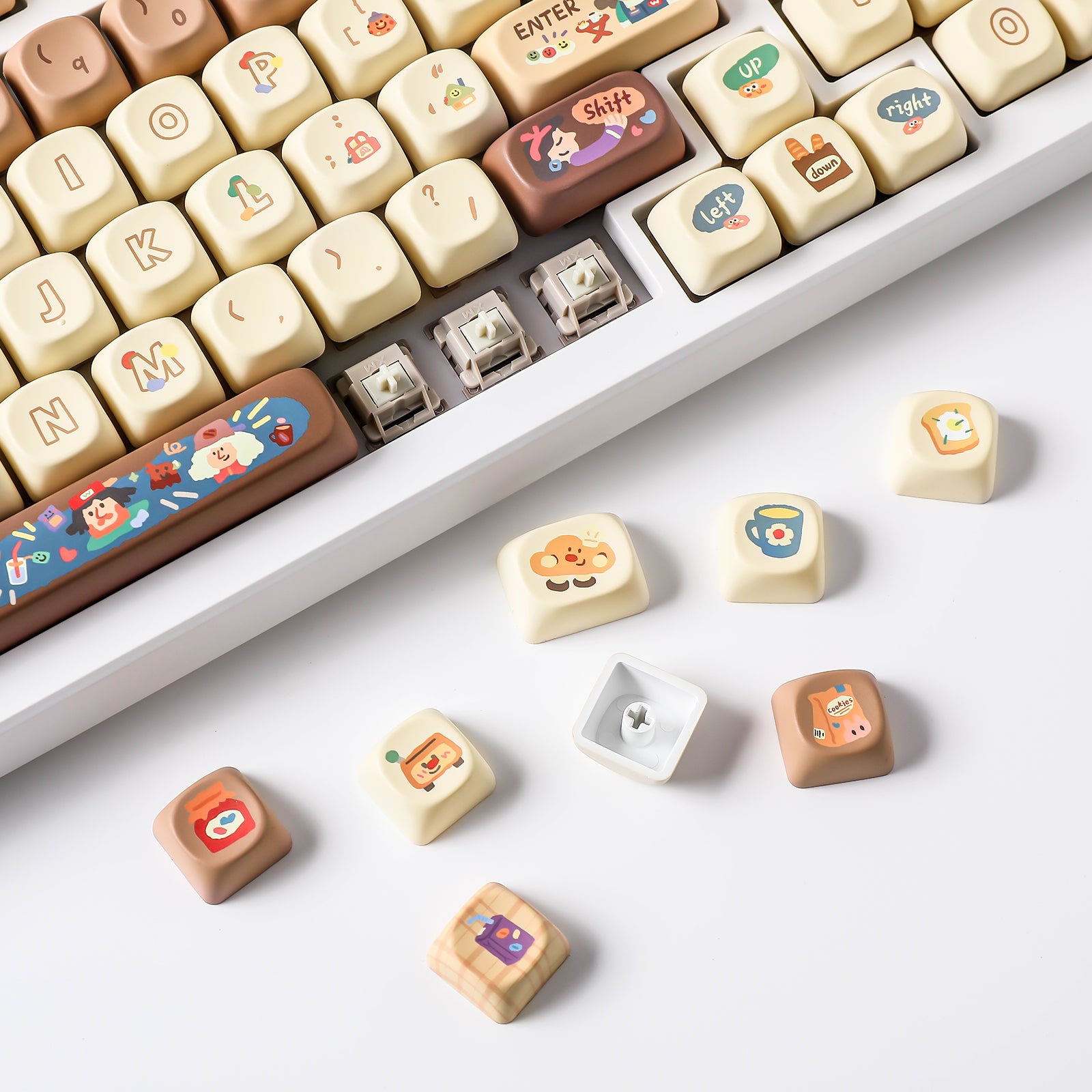 YUNZII Story MOA Profile Custom Keycap Set for Mechanical Keyboards - Perfect for Gaming, Typing & Custom Keyboard Builds
