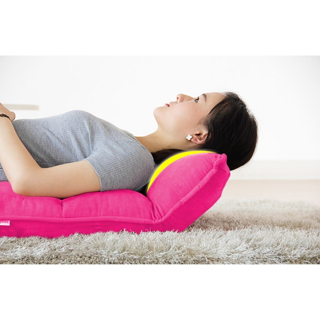 2X Foldable Tatami Floor Sofa Bed - Convertible Meditation Lounge Chair & Recliner - Lazy Couch for Small Space (Pink) - Perfect for Yoga, Reading Nook, Guest Bed & Living Room Relaxation