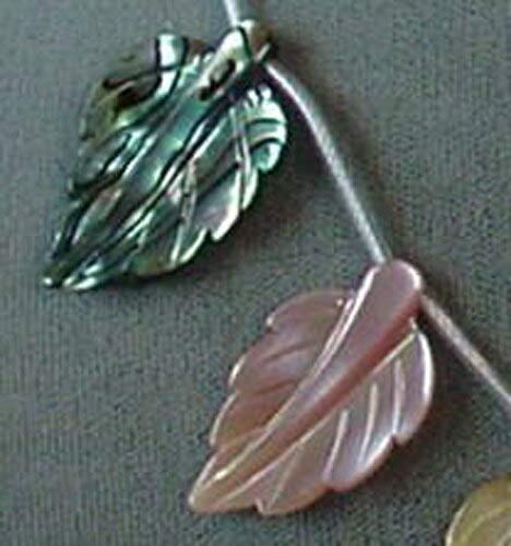 Hand Carved Abalone Pink and Golden Mother of Pearl Leaf Beads Strand - Jewelry Making Supplies for Necklaces, Bracelets & DIY Crafts - Perfect for Boho, Beach & Wedding Jewelry Designs