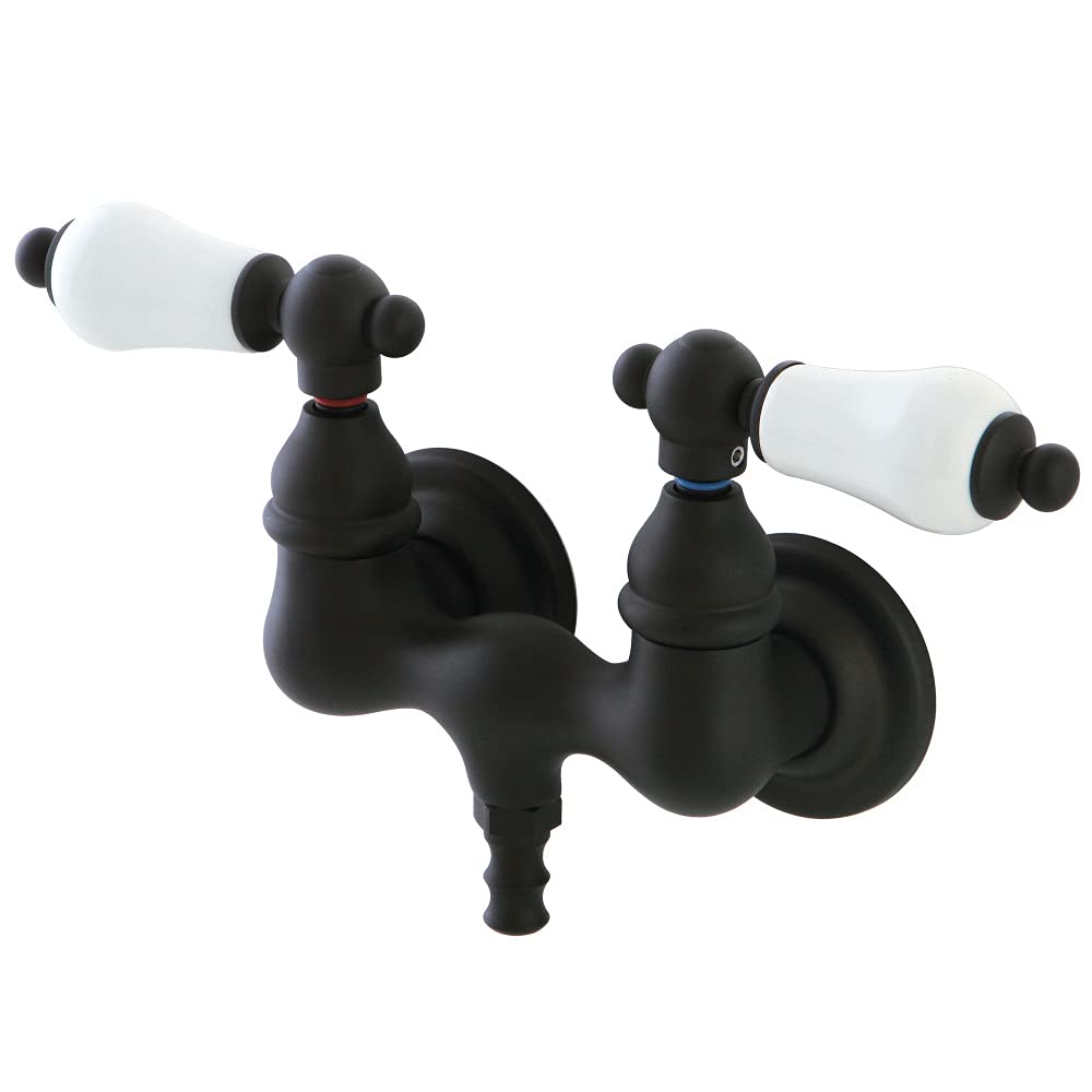 Kingston Brass CC35T5 Vintage Tub Faucet - 3-3/8-Inch Center Set, Oil Rubbed Bronze Finish for Bathroom Sink & Bathtub | Perfect for Classic & Rustic Home Decor
