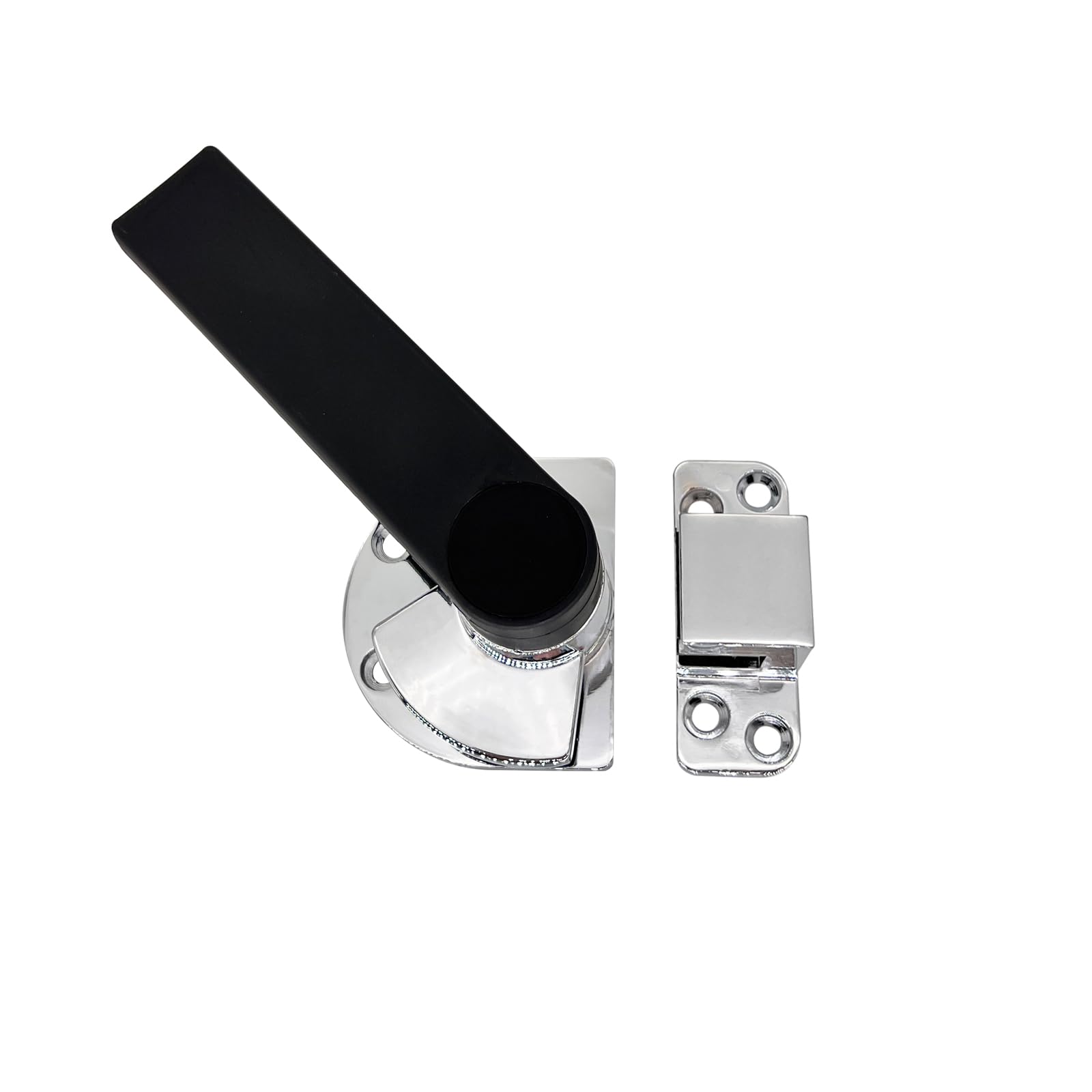 **Heavy-Duty Industrial Oven Freezer Black Handle Lock Latch Assembly - Silver Tone (Large) - Airtight Door Seal for Commercial Kitchens, Restaurants & Food Storage**