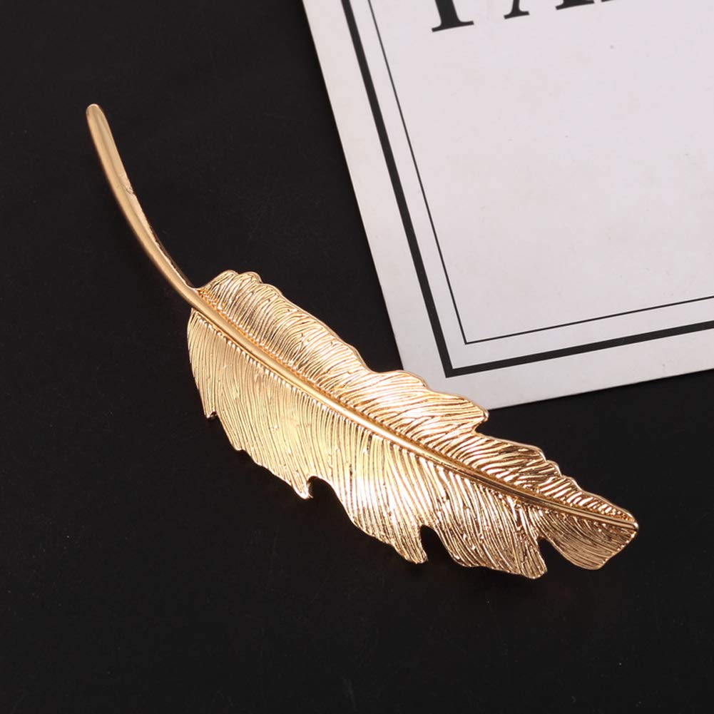 YAZILIND Simple Design Metal Alloy Hair Clips - Leaf Shape Hairpins for Women, Hair Accessories for Everyday Style, Parties & Weddings